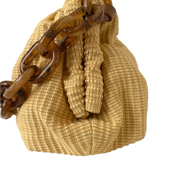 Mansur Gavriel Oversized Twist Cloud Woven Raffia Clutch Shoulder Bag Natural - Picture 11 of 15
